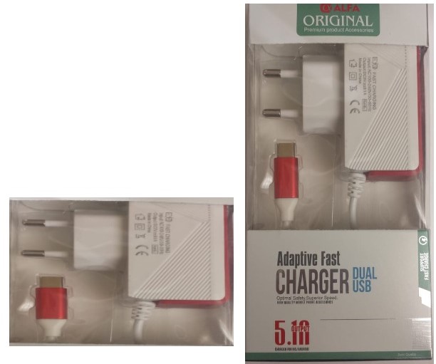  - Carregadores - Alfa    Cod. CARREGADOR TIPO C AF-K7-TPC